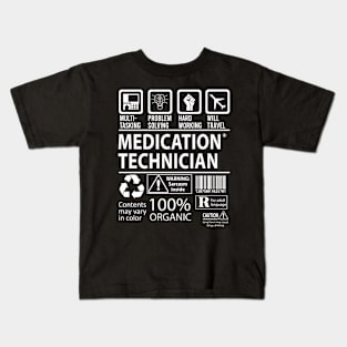 Medication Technician T Shirt - MultiTasking Certified Job Gift Item Tee Kids T-Shirt